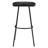 Milo Backless Wood Bar Stools Set of 2 in Black