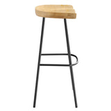 Milo Backless Wood Bar Stools Set of 2 in Oak