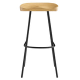 Milo Backless Wood Bar Stools Set of 2 in Oak