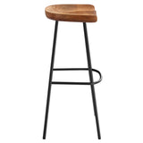 Milo Backless Wood Bar Stools Set of 2 in Walnut