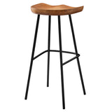 Milo Backless Wood Bar Stools Set of 2 in Walnut