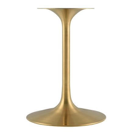 Lippa 20" Round Faux Travertine Side Table in Gold Travertine