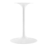 Lumen 36" Round Faux Travertine Dining Table in White Travertine
