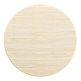 Lumen 36" Round Faux Travertine Coffee Table in White Travertine