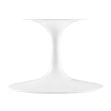 Lumen 36" Round Faux Travertine Coffee Table in White Travertine