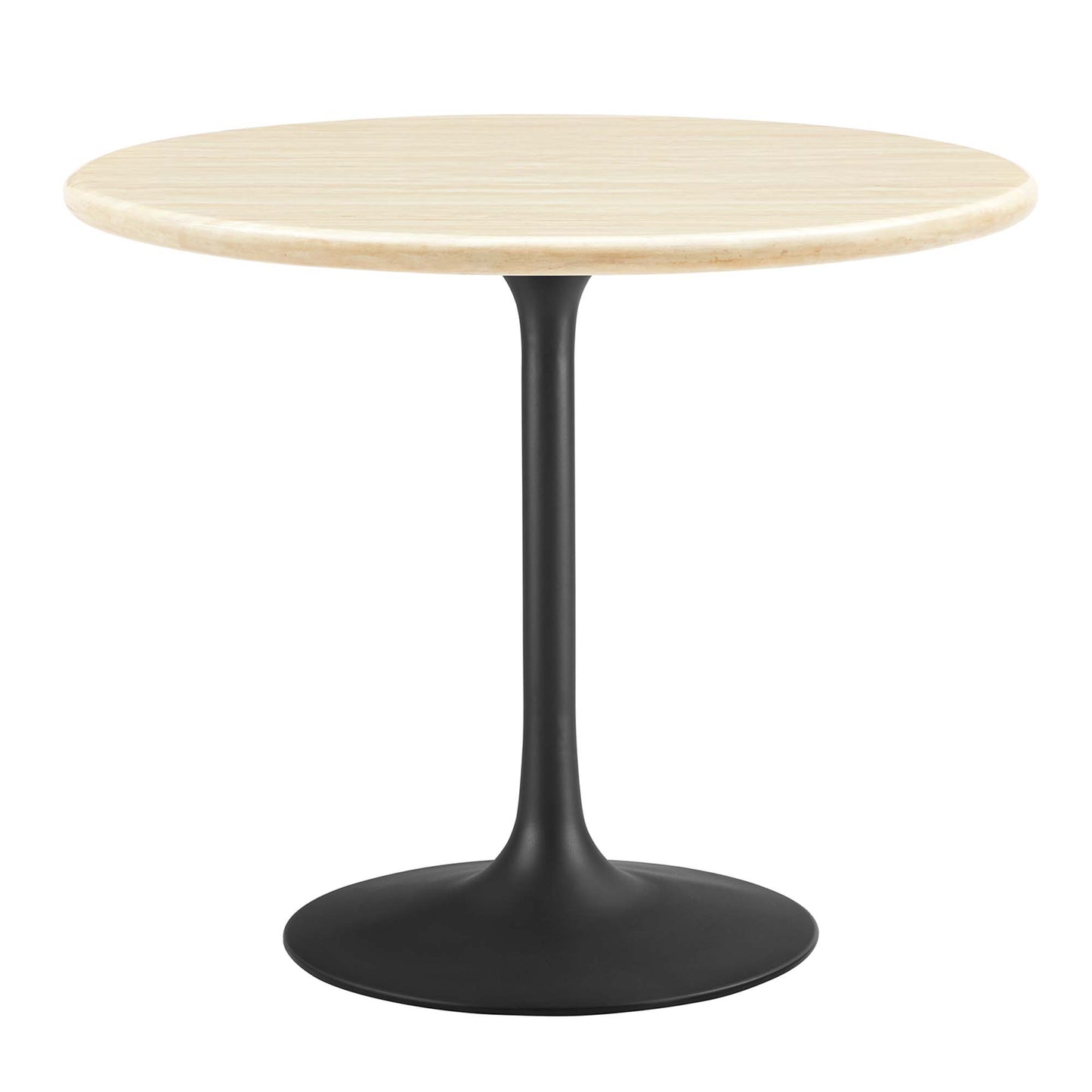Lippa 36" Round Faux Travertine Dining Table by Furniture For America
