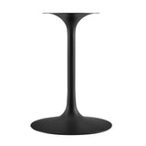 Lumen 36" Round Faux Travertine Dining Table in Black Travertine