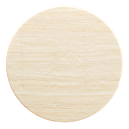 Lippa 36" Round Faux Travertine Dining Table in Gold Travertine
