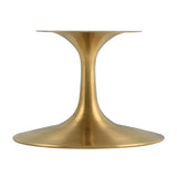 Lumen 36" Round Faux Travertine Coffee Table in Gold Travertine