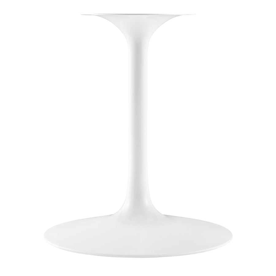 Lumen 60" Oval Faux Travertine Dining Table in White Traventine