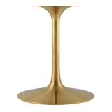 Lumen 60" Oval Faux Travertine Dining Table in Gold Travertine