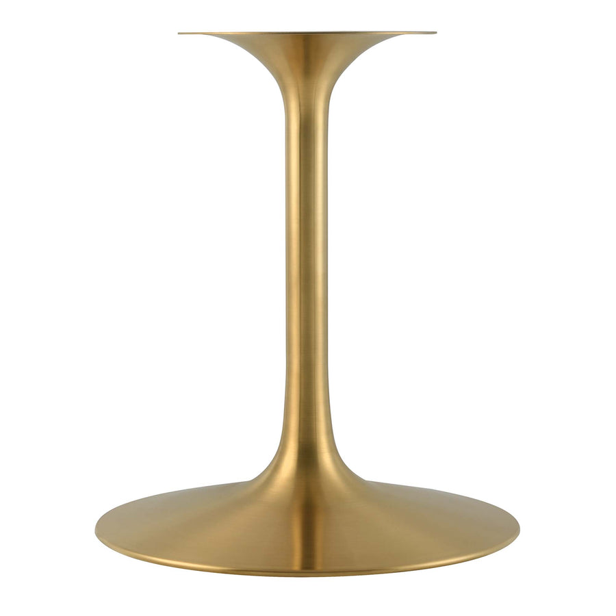 Lumen 60" Oval Faux Travertine Dining Table in Gold Travertine