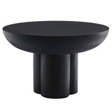 Canopy Round Concrete Coffee Table in Black