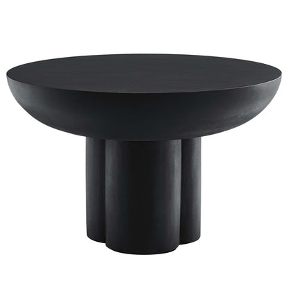 Caspian Round Concrete Coffee Table by Furniture For America