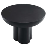 Canopy Round Concrete Coffee Table in Black