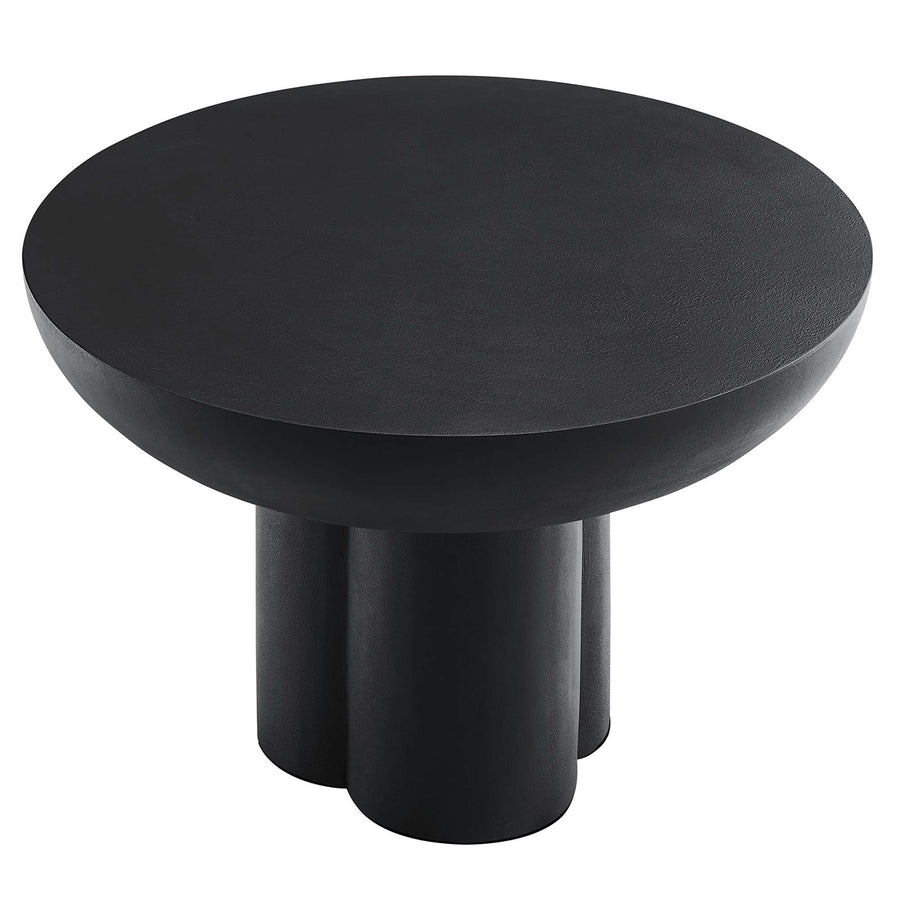 Canopy Round Concrete Coffee Table in Black