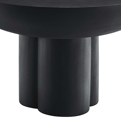Caspian Round Concrete Coffee Table by Furniture For America