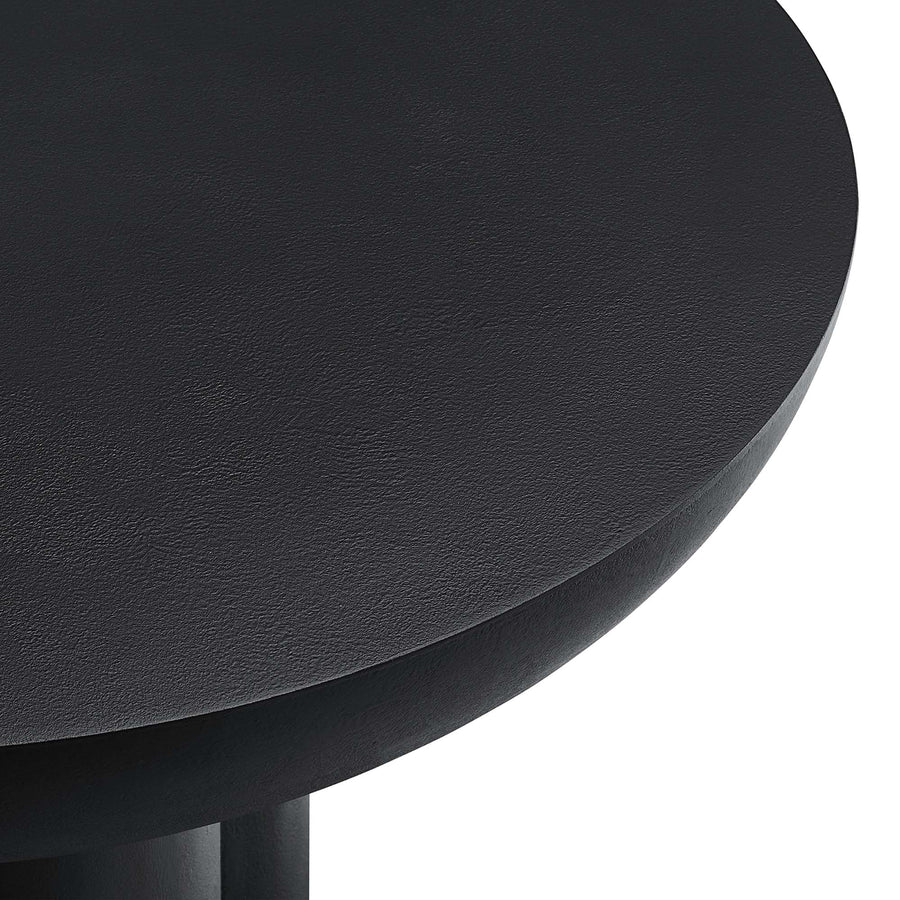 Canopy Round Concrete Coffee Table in Black