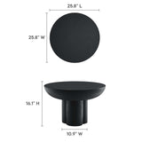 Canopy Round Concrete Coffee Table in Black