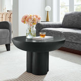 Canopy Round Concrete Coffee Table in Black