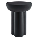 Canopy Round Concrete Side Table in Black