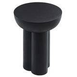 Canopy Round Concrete Side Table in Black