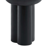 Canopy Round Concrete Side Table in Black