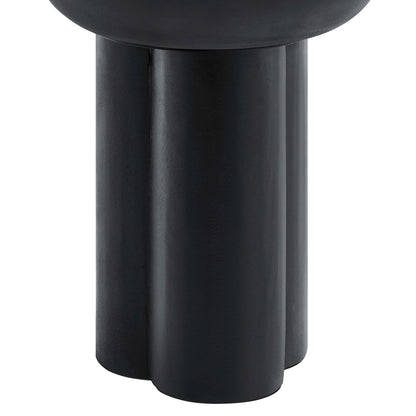 Caspian Round Concrete Side Table by Furniture For America