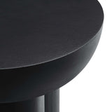 Canopy Round Concrete Side Table in Black