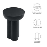 Canopy Round Concrete Side Table in Black