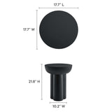 Canopy Round Concrete Side Table in Black