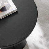 Canopy Round Concrete Side Table in Black