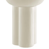 Canopy Round Concrete Side Table in White