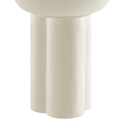 Caspian Round Concrete Side Table by Furniture For America