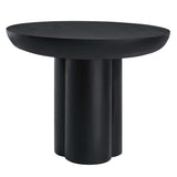 Canopy 40" Round Concrete Dining Table in Black