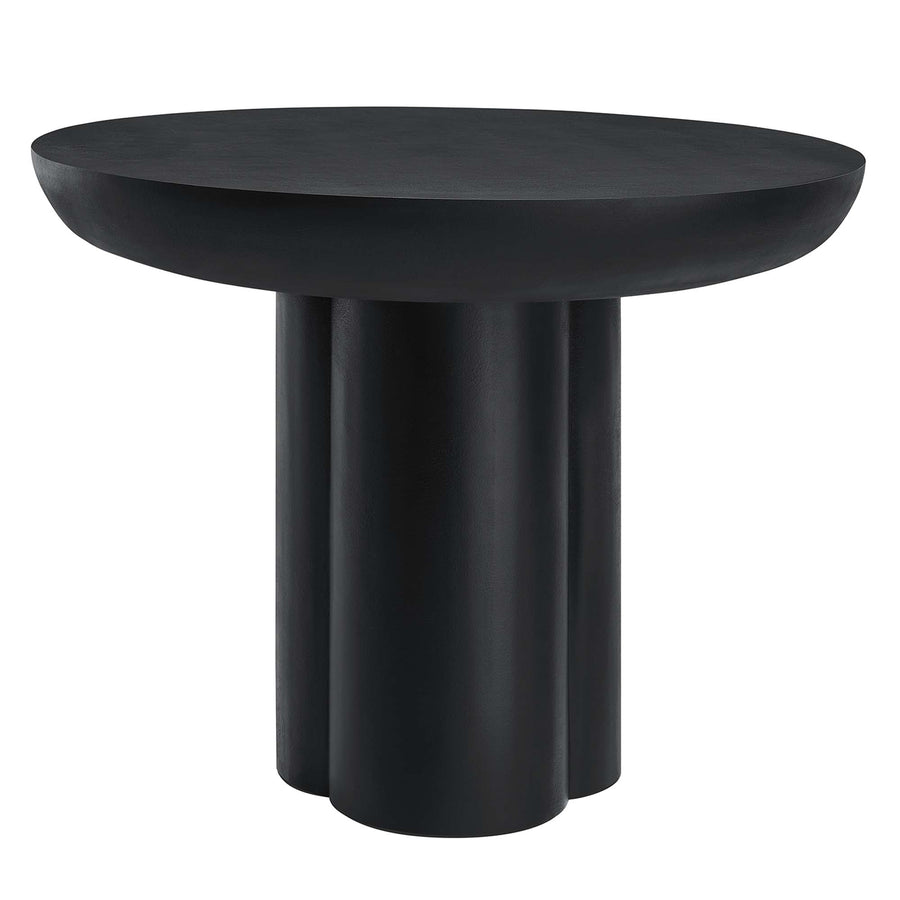 Canopy 40" Round Concrete Dining Table in Black
