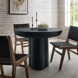 Canopy 40" Round Concrete Dining Table in Black