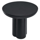 Canopy 40" Round Concrete Dining Table in Black