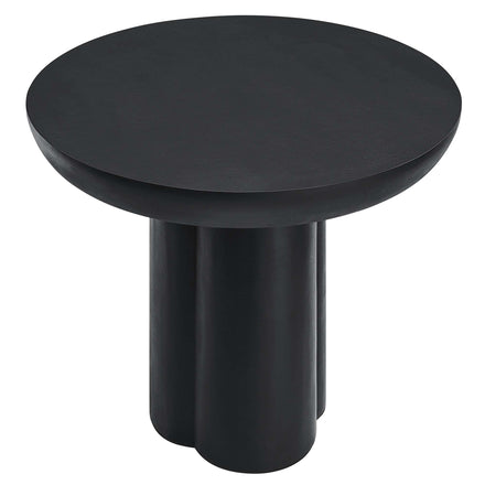 Caspian 40" Round Concrete Dining Table in Black