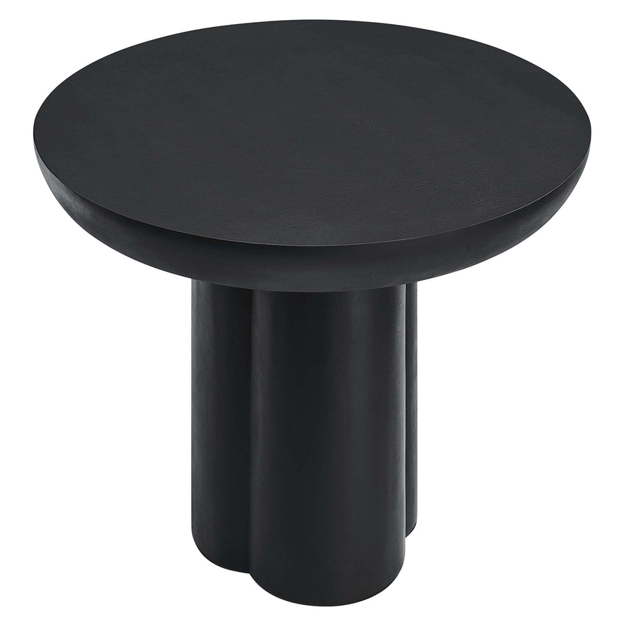 Canopy 40" Round Concrete Dining Table in Black