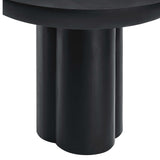 Canopy 40" Round Concrete Dining Table in Black