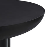 Canopy 40" Round Concrete Dining Table in Black