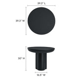 Canopy 40" Round Concrete Dining Table in Black