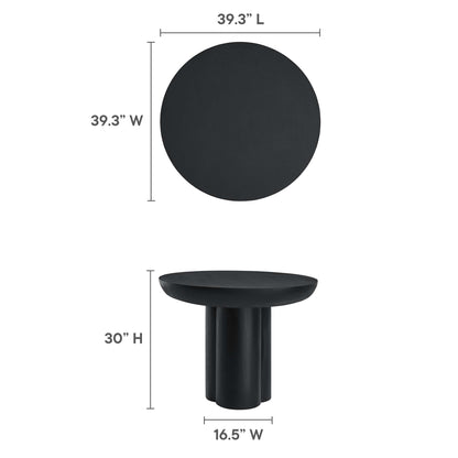 Caspian 40" Round Concrete Dining Table by Furniture For America