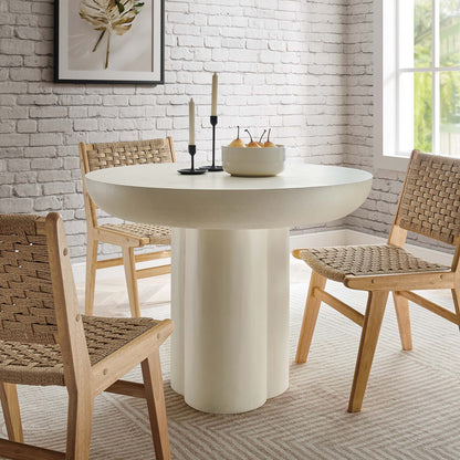 Caspian 40" Round Concrete Dining Table by Furniture For America