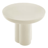Canopy 40" Round Concrete Dining Table in White