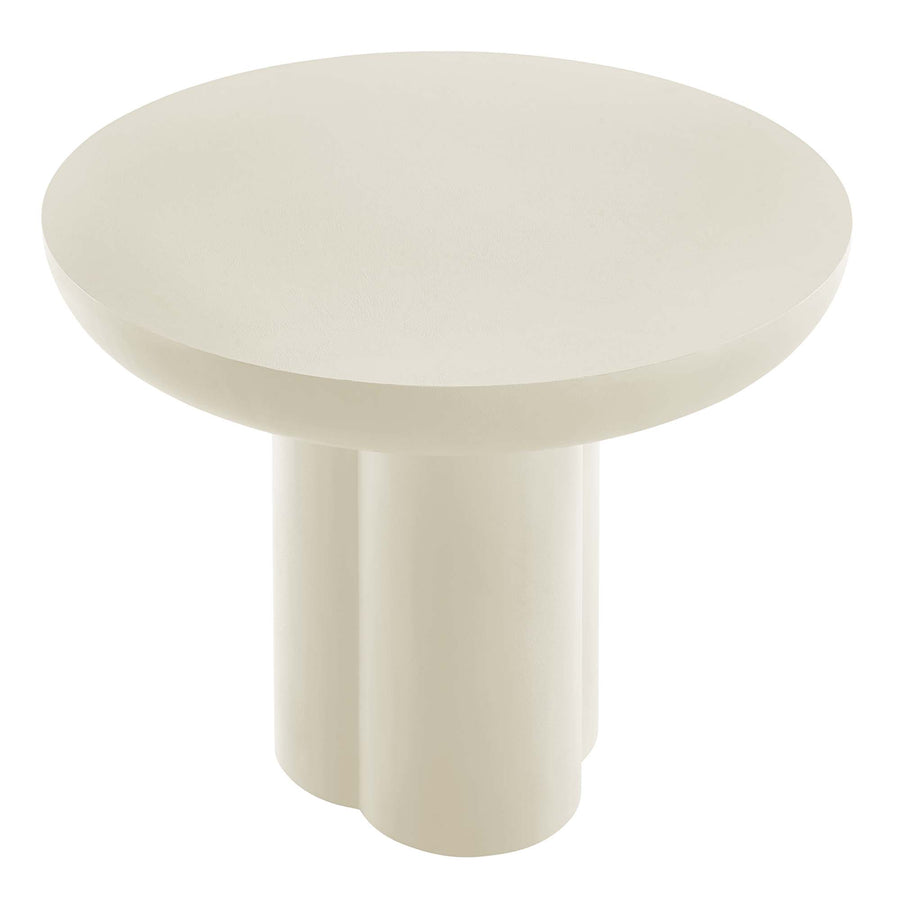 Canopy 40" Round Concrete Dining Table in White
