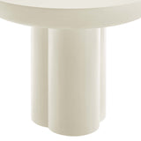Canopy 40" Round Concrete Dining Table in White