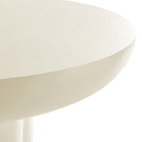 Canopy 40" Round Concrete Dining Table in White
