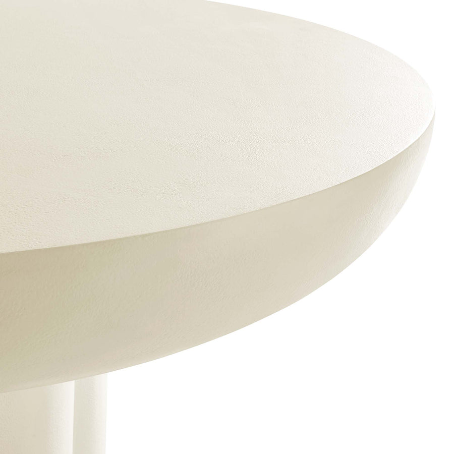 Canopy 40" Round Concrete Dining Table in White